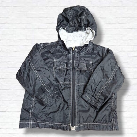 Gap Baby Black Hooded Rainjacket Size 3T - Picture 1 of 10